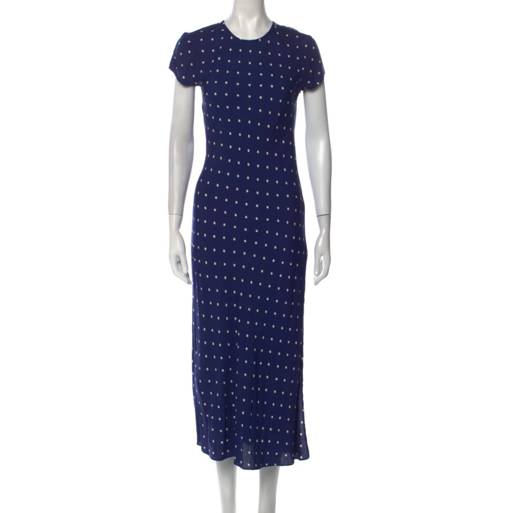 Reformation Blue Polka Dot Dress